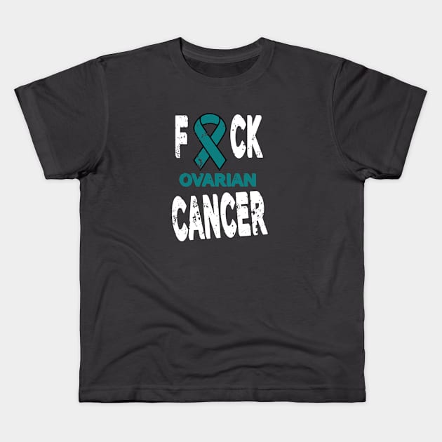 F*CK Ovarian Cancer Kids T-Shirt by RKP'sTees